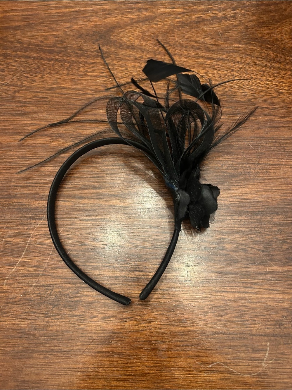 Black Feathered Fascinator Headband - Women Accessories